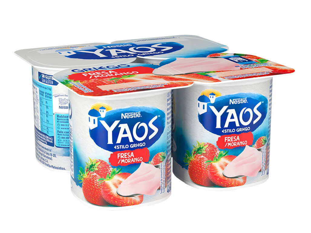 IOGURTE GREGO YAOS MORANGO 4X115G image number 0