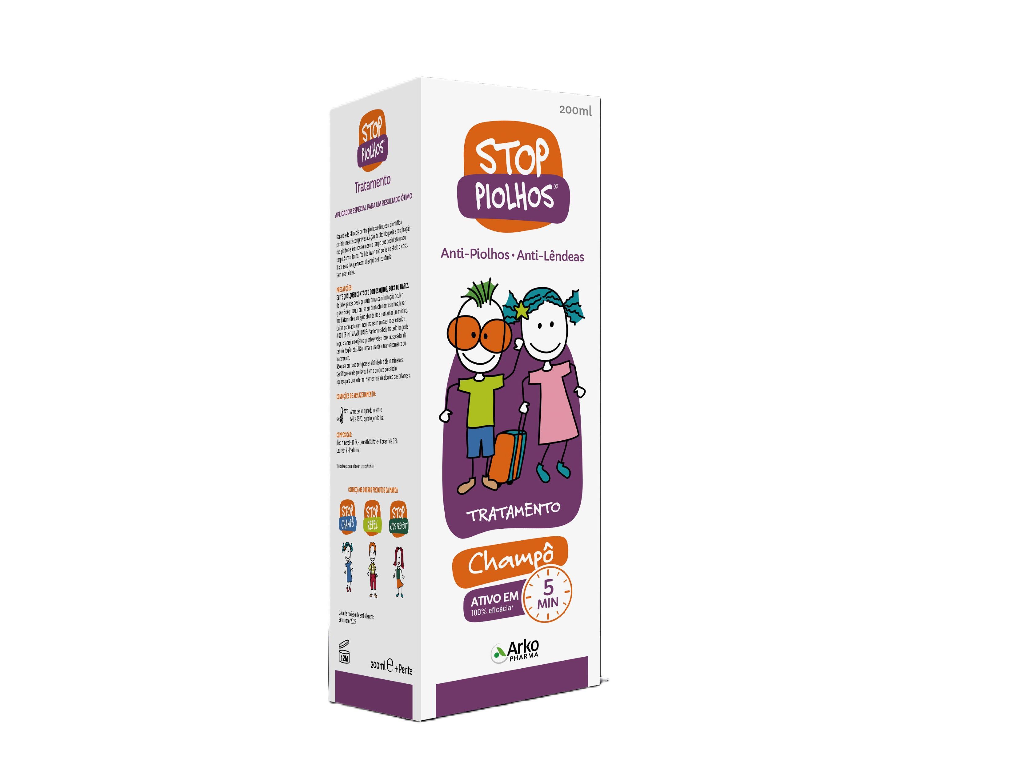 CHAMP&Ocirc; STOP PIOLHOS TRATAMENTO 200ML