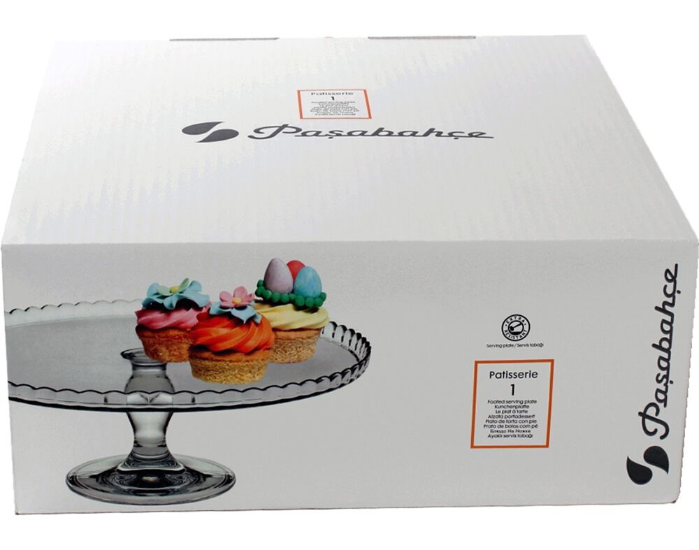 PRATO PARA BOLO COM P&Eacute; PASABAHCE PATISSERIE 32CM