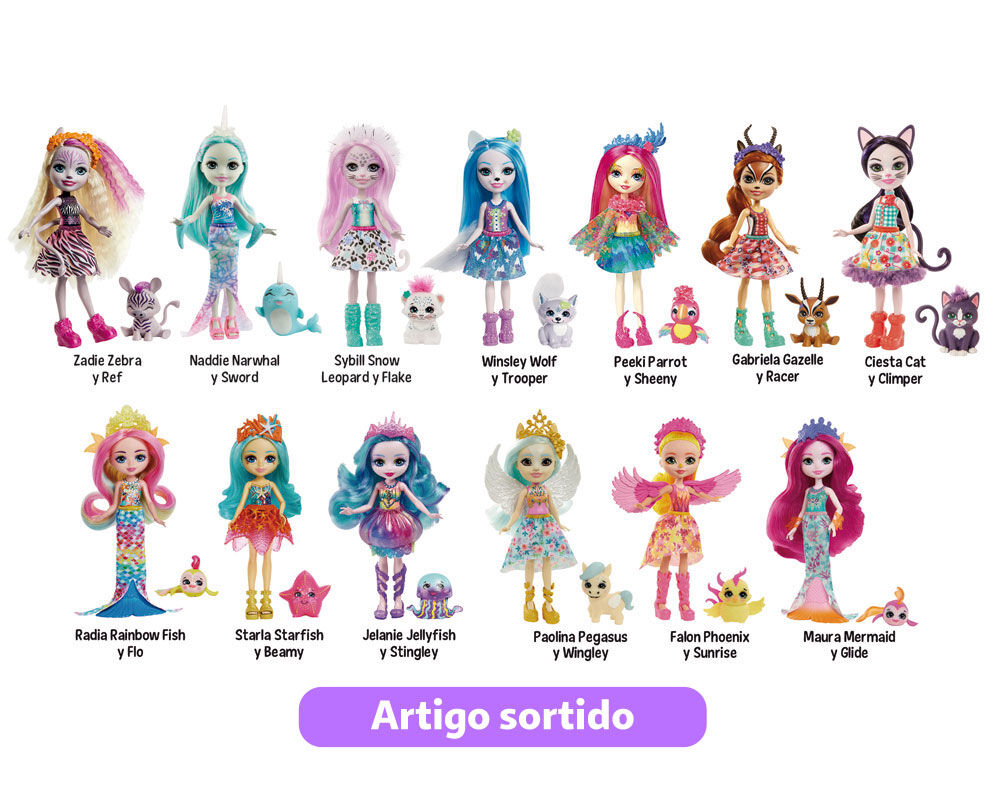 BONECA E AMIGO ENCHANTIMALS MODELOS SORTIDOS image number 1