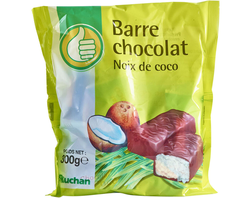 BARRAS POLEGAR CHOCOLATE COM COCO 300G
