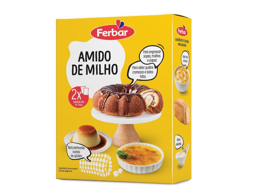 FARINHA FERBAR AMIDO DE MILHO 2X200G
