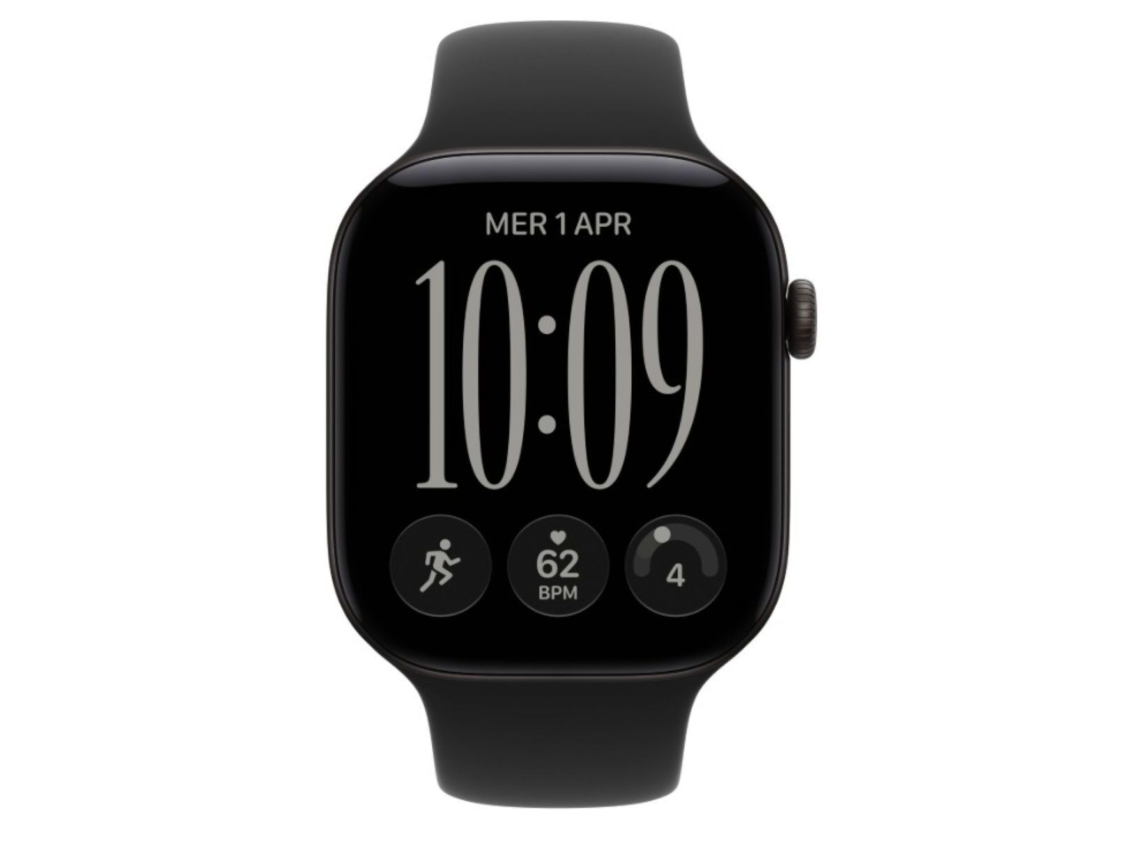 APPLE WATCH SERIES 12 46MM GPS + CELLULAR BLACK ALUMINIUM CASE COM SPORT BAND BLACK - M/L image number 1
