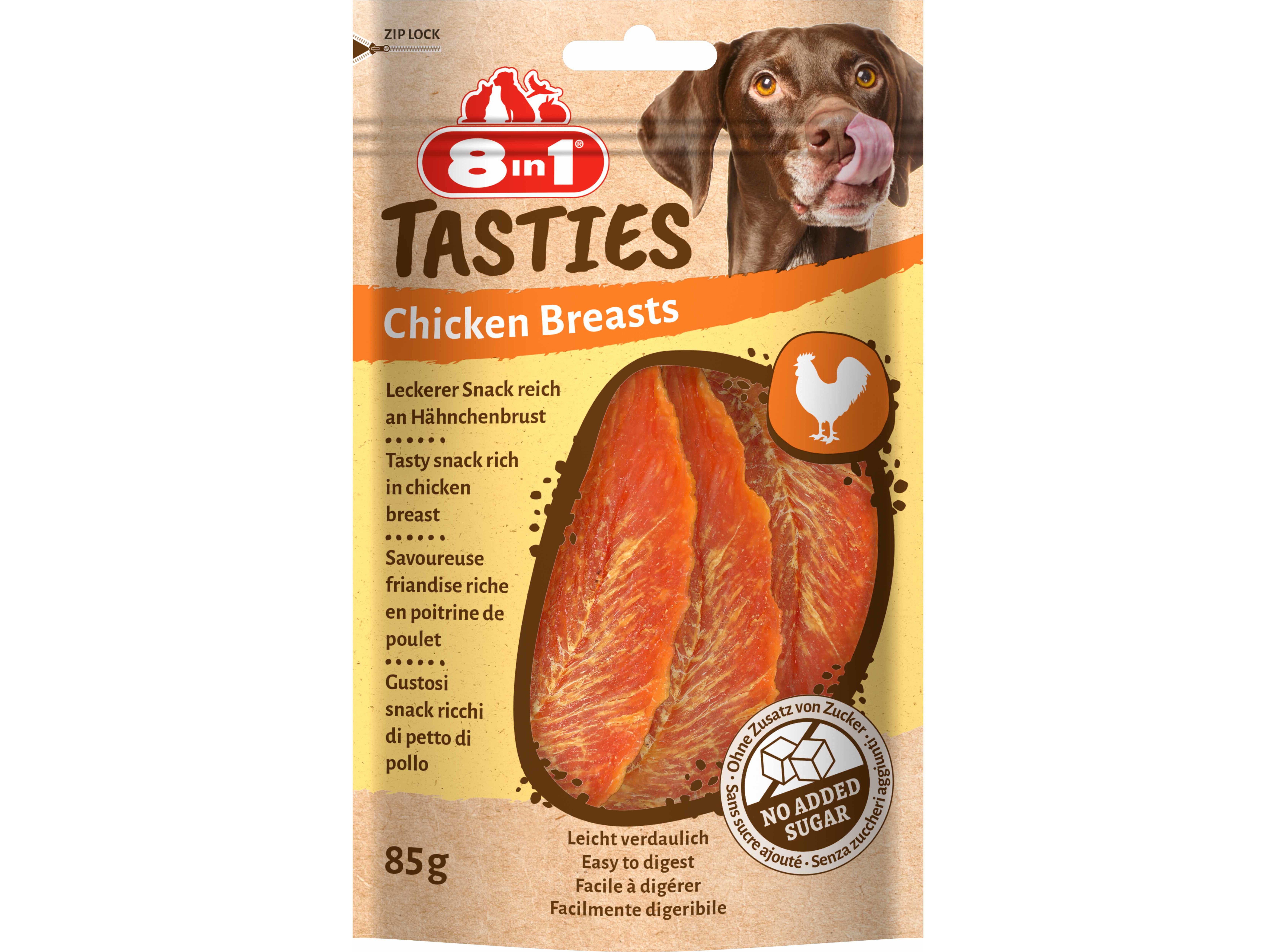 SNACKS C&Atilde;O 8IN1 PEITO DE FRANGO 85G image number 0