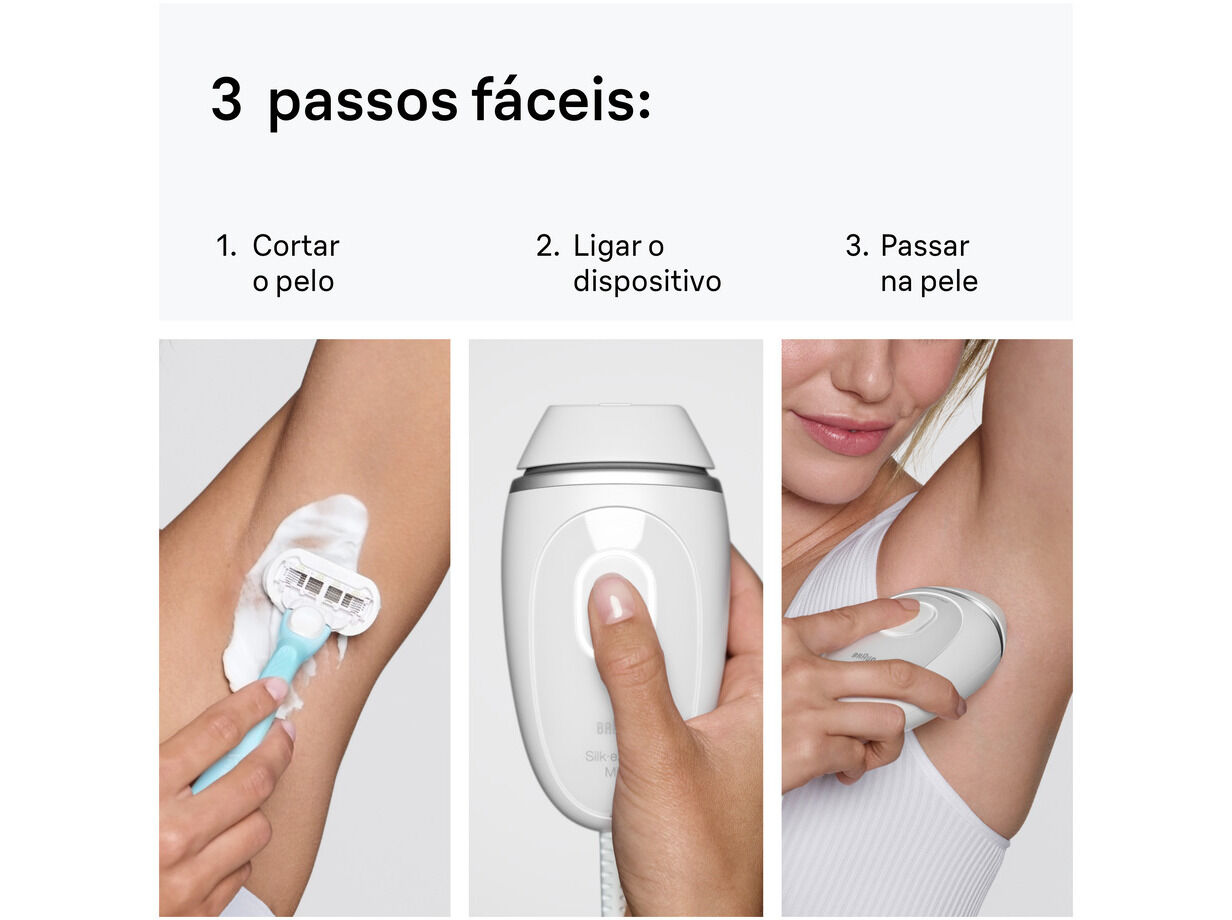 DEPILADORA LUZ E LASER BRAUN S1 PL1114 BRANCO SILK&middot;EXPERT image number 4
