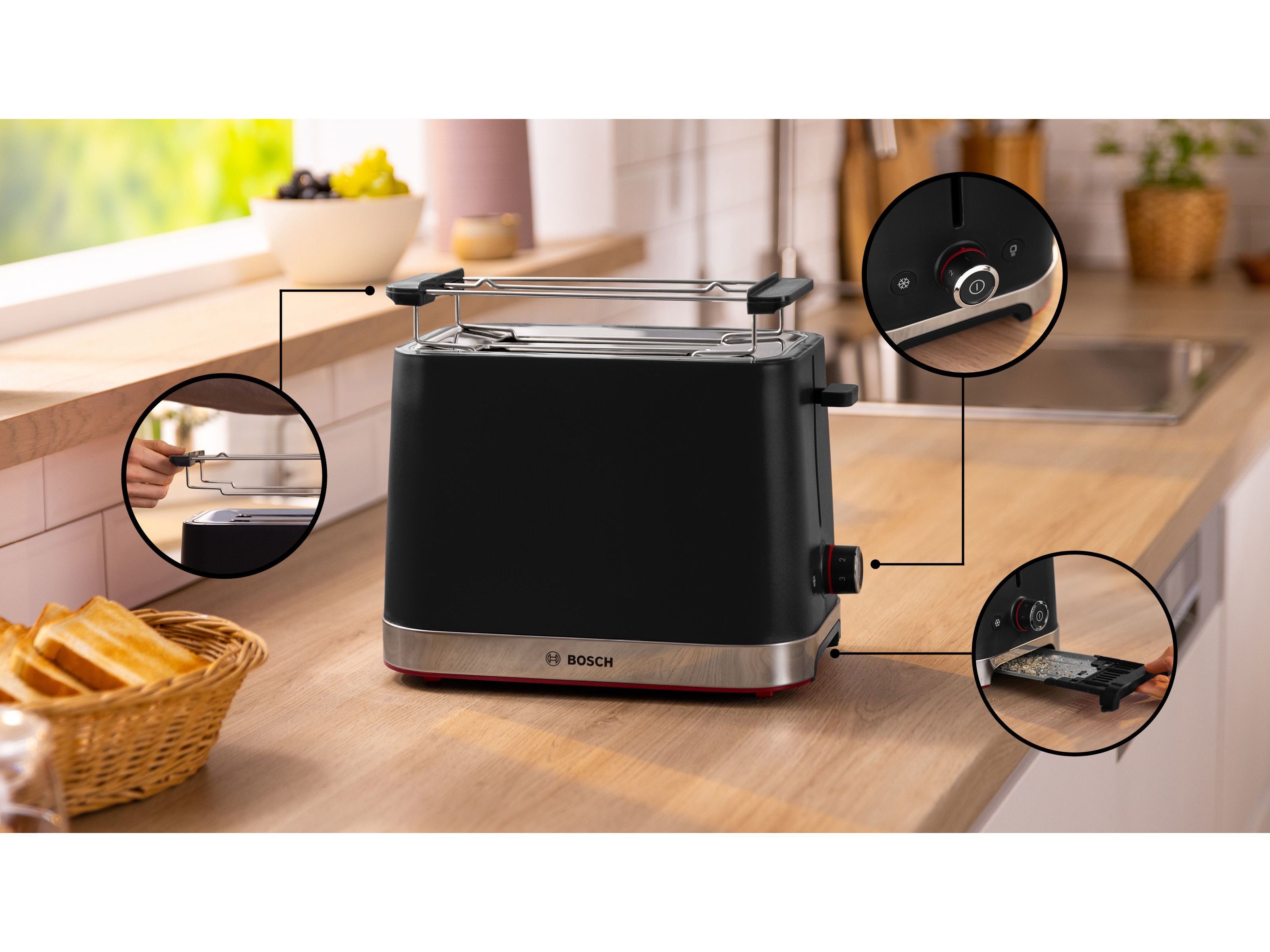 TORRADEIRA 2 FENDAS BOSCH TAT4M223 MYMOMENT 950W image number 3