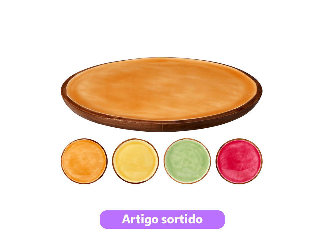 PRATO MADEIRA MANGA &Oslash;25CM CORES SORTIDAS