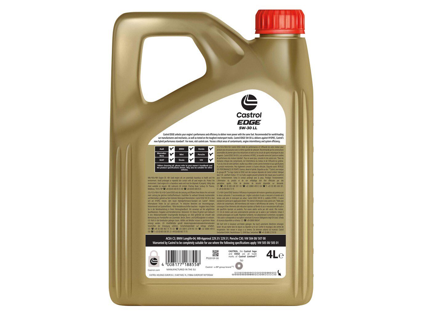 &Oacute;LEO DE MOTOR CASTROL EDGE 5W30 4L image number 1