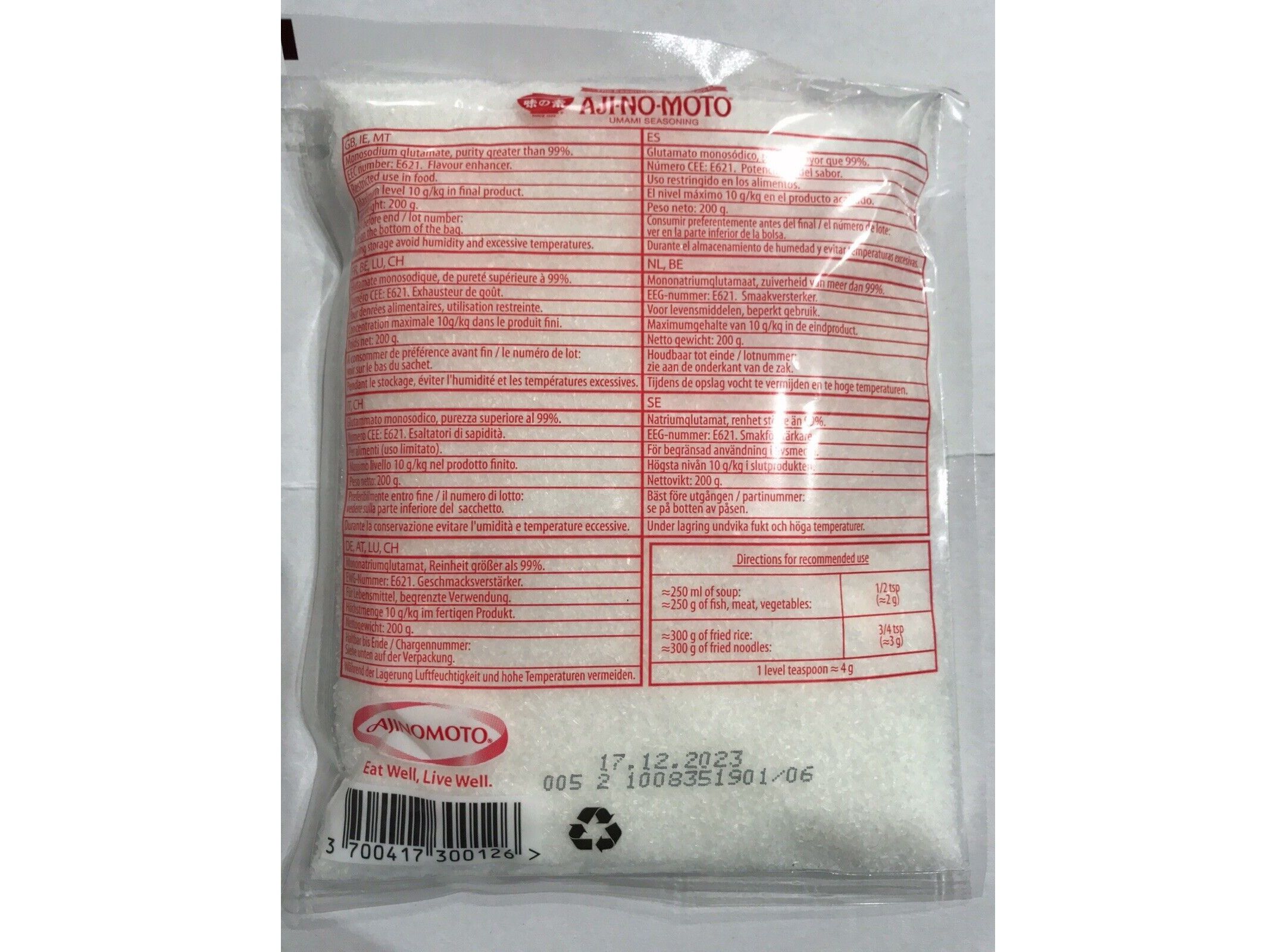 GLUTAMATO AJINOMOTO 200G image number 1