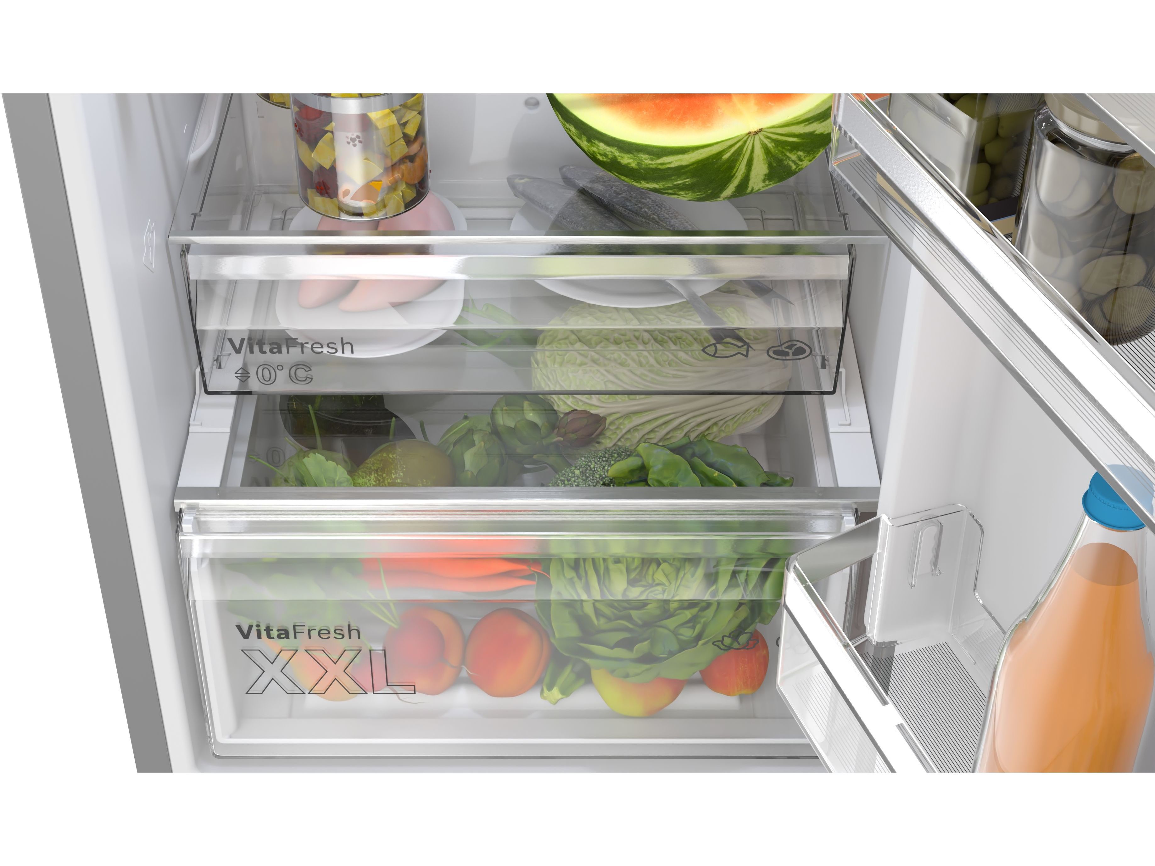 FRIGOR&Iacute;FICO COMBINADO BOSCH KGN362ICF NO FROST C 321L INOX image number 3