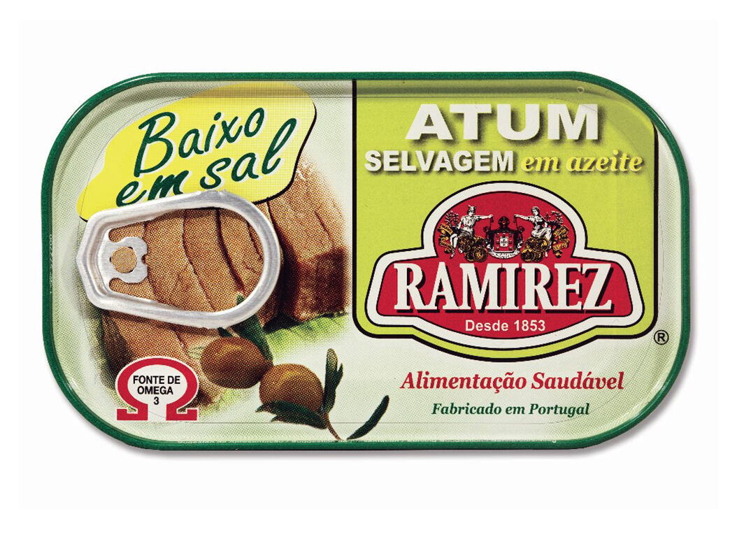 ATUM EM AZEITE RAMIREZ BAIXO EM SAL 120(86)G image number 0