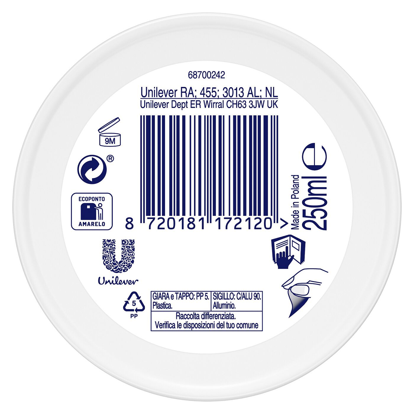 CREME CORPO DOVE NOURISHING CARE BODY LOVE 250ML image number 1