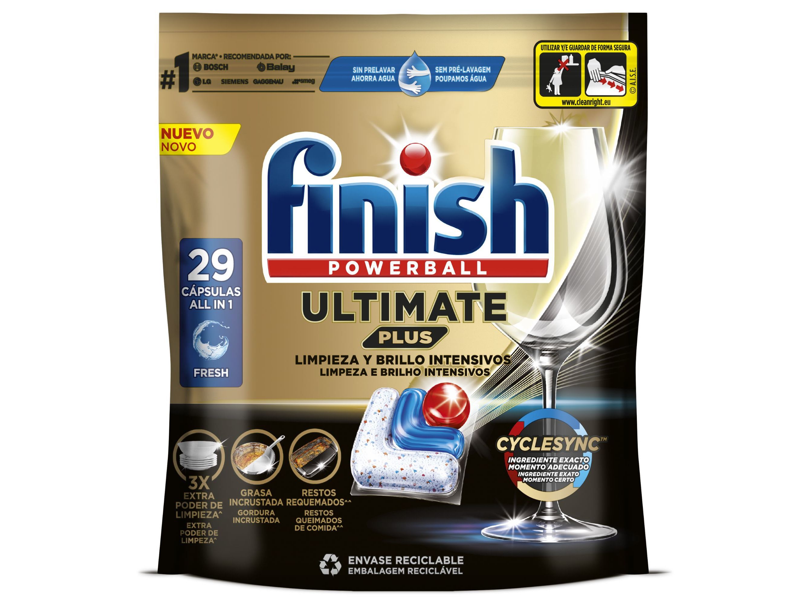 DET. LOI&Ccedil;A M&Aacute;QUINA FINISH ULTIMATE PLUS 29PASTILHAS
