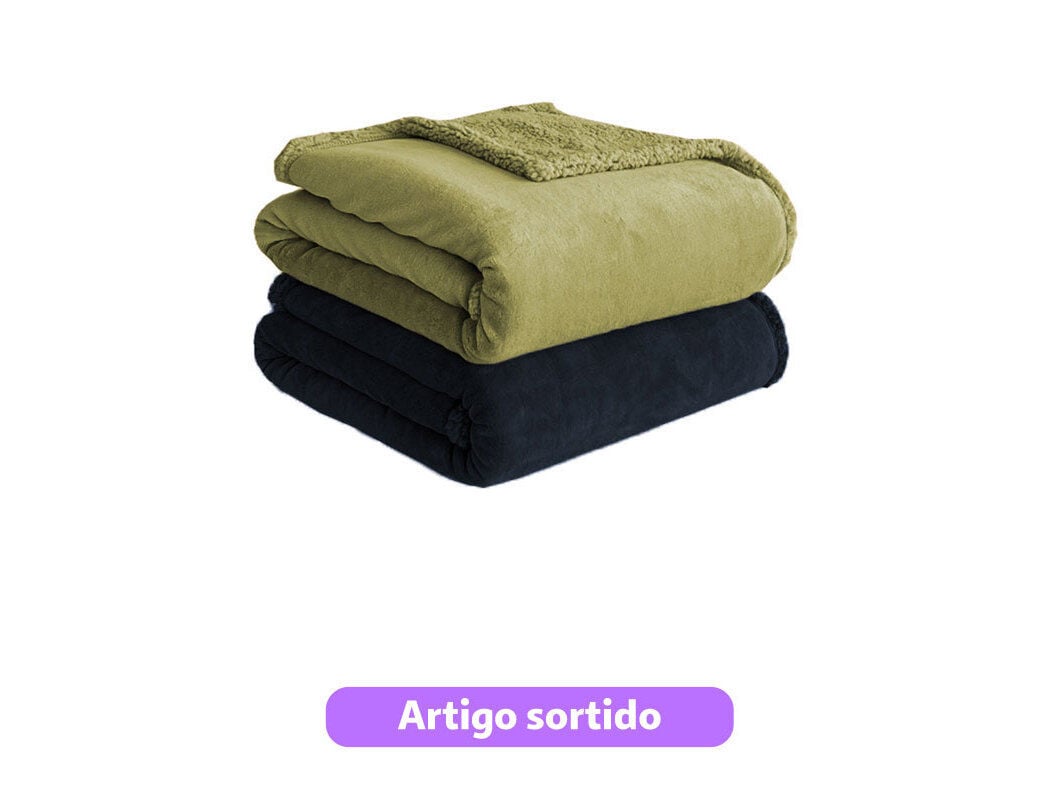 COBERTOR CORAL/SHERPA ACTUEL BRUMES 240G 240X220CM CORES SORTIDAS
