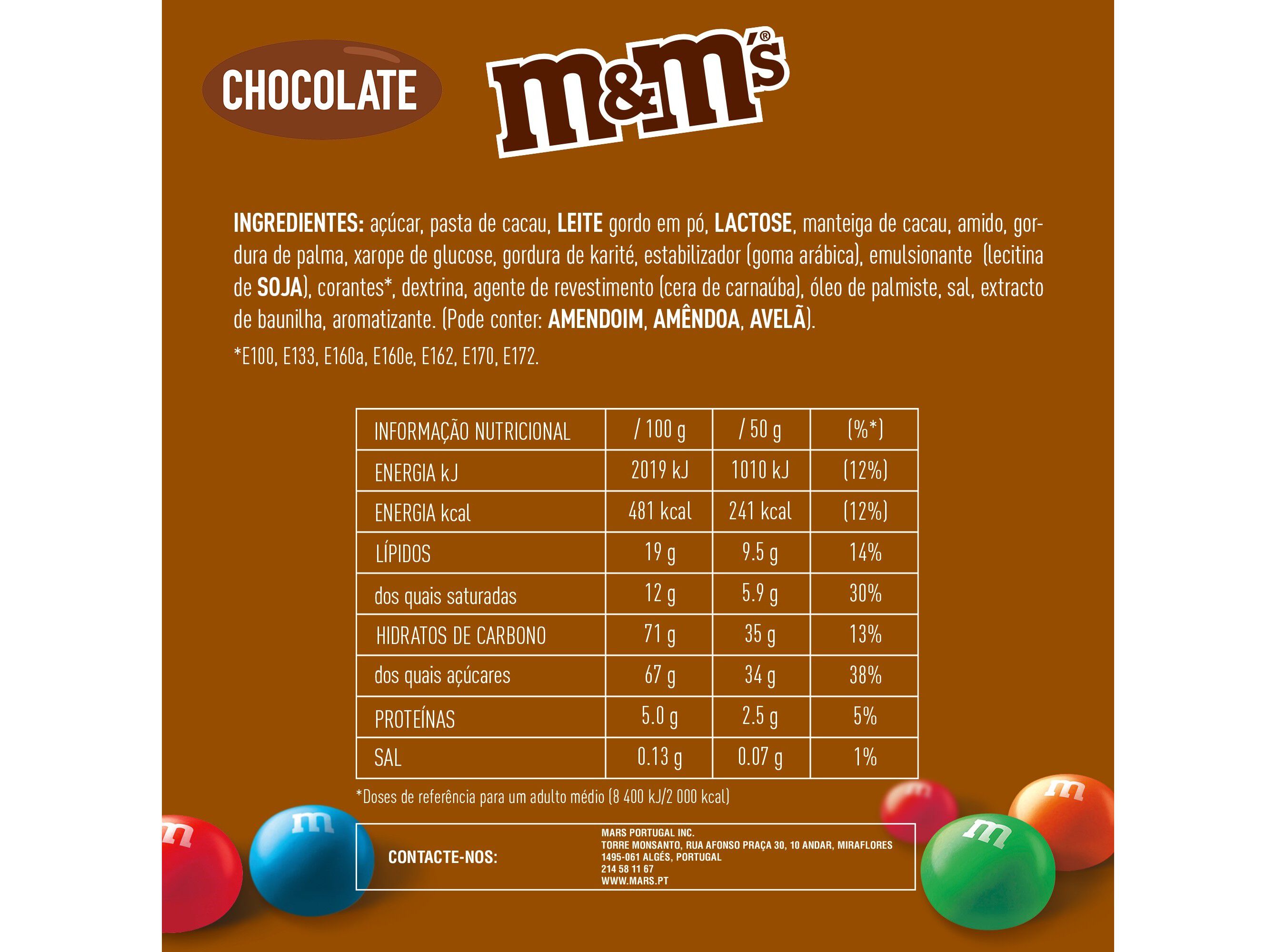 PASTILHAS DE CHOCOLATE M&M'S CHOCOLATE 330 G image number 1