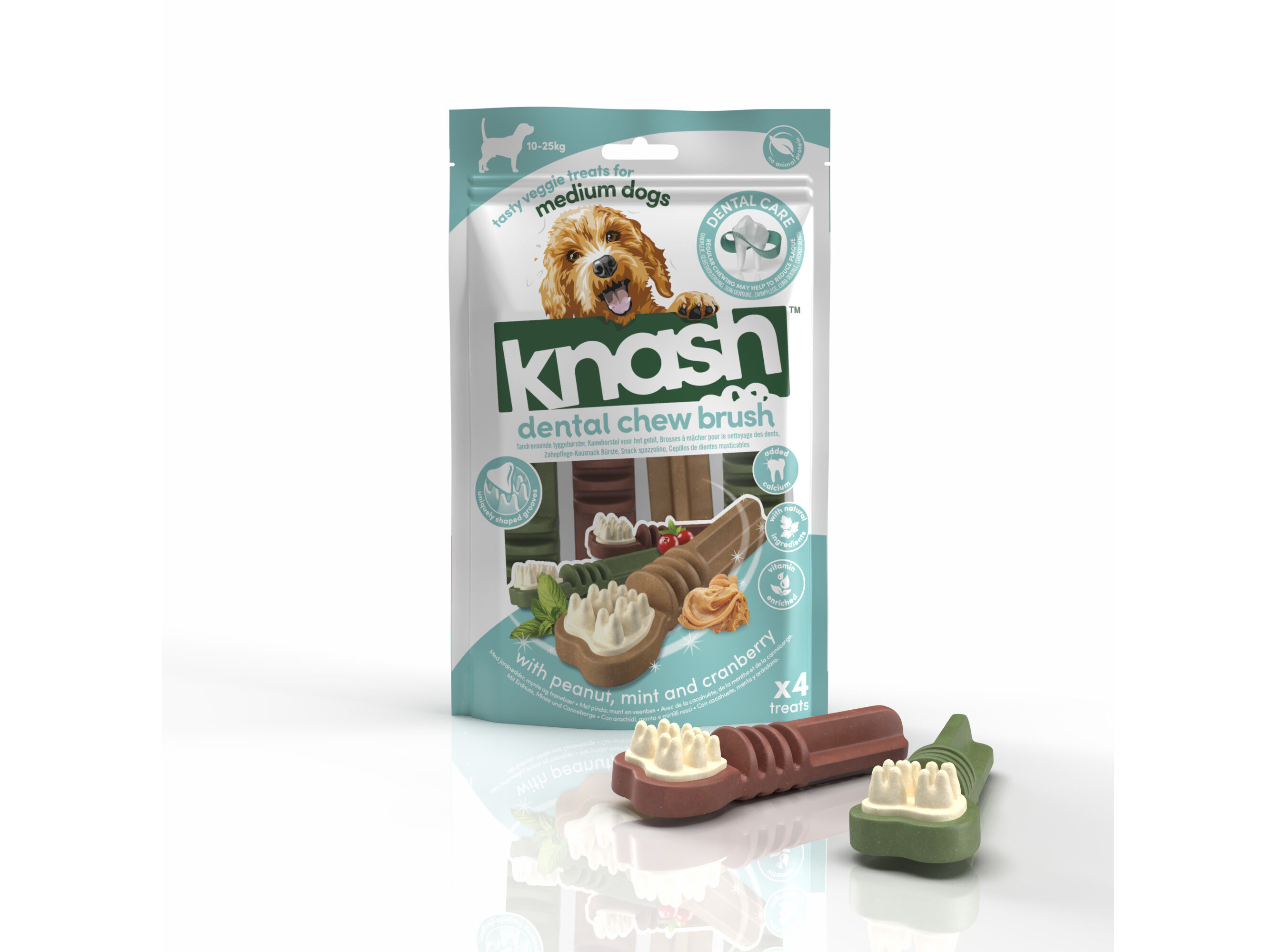 SNACK DENTAL C&Atilde;O KNASH ESCOVA DENTES M 150G 4UN image number 1