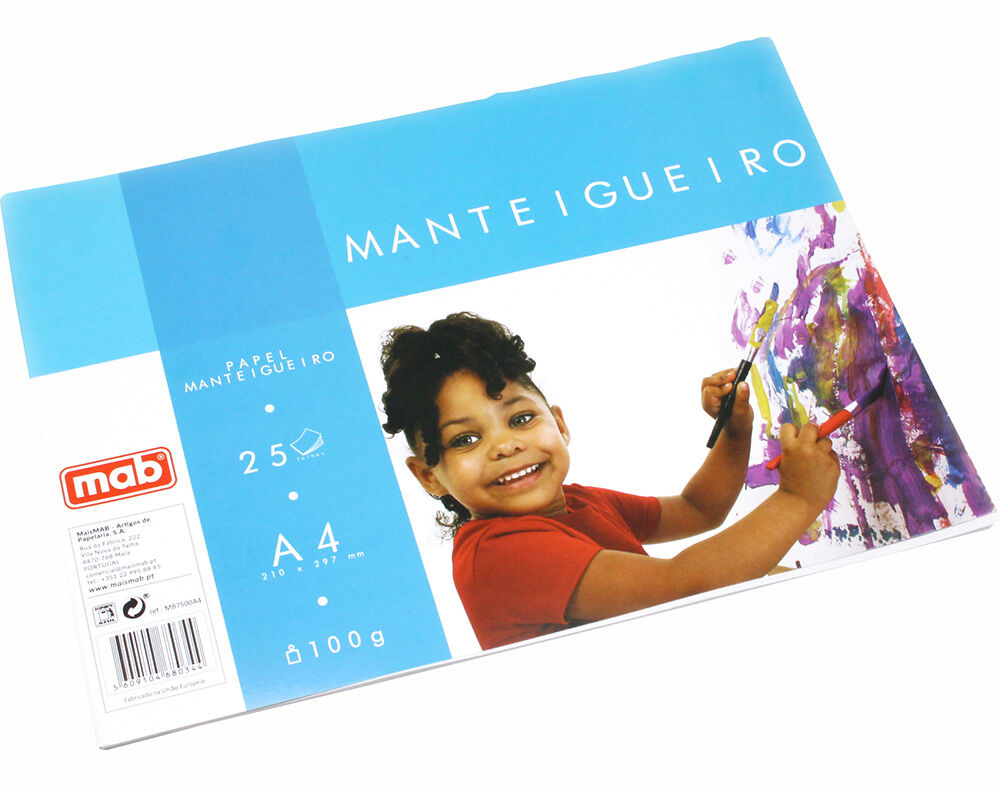 BLOCO PAPEL MANTEIGUEIRO A4 MAB 100G 25 FOLHAS
