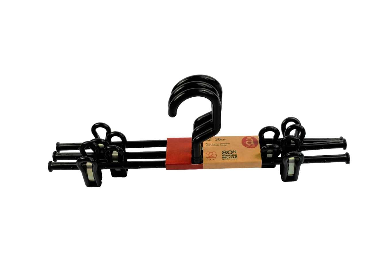 CABIDES PRETOS COM MOLA ACTUEL PL&Aacute;STICO RECICLADO 3 UNIDADES