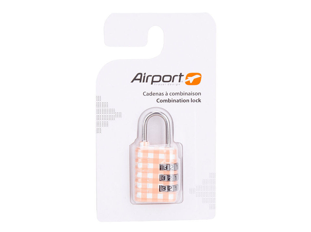 CADEADO DE C&Oacute;DIGO AIRPORT CORAL PARA BAGAGEM image number 0