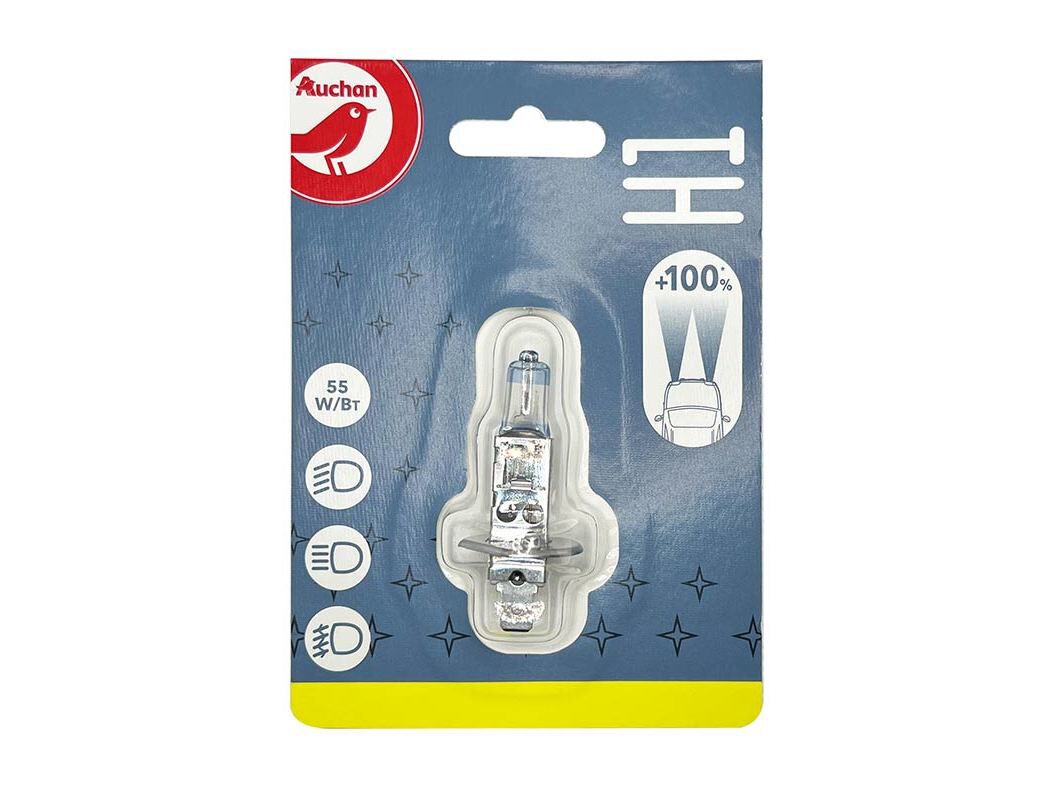 L&Acirc;MPADA AUTO AUCHAN H1 12V 55W + 100% VIS&Atilde;O