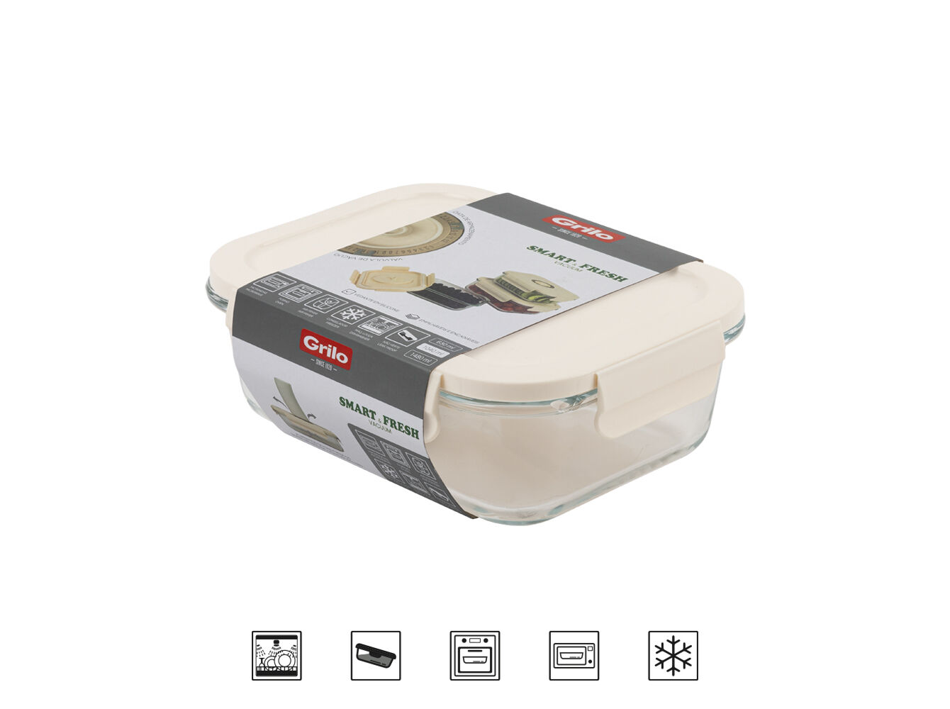 CAIXA HERM&Eacute;TICA VIDRO V&Aacute;CUO SMART&FRESH COM TAMPA ABAS 1040ML image number 0