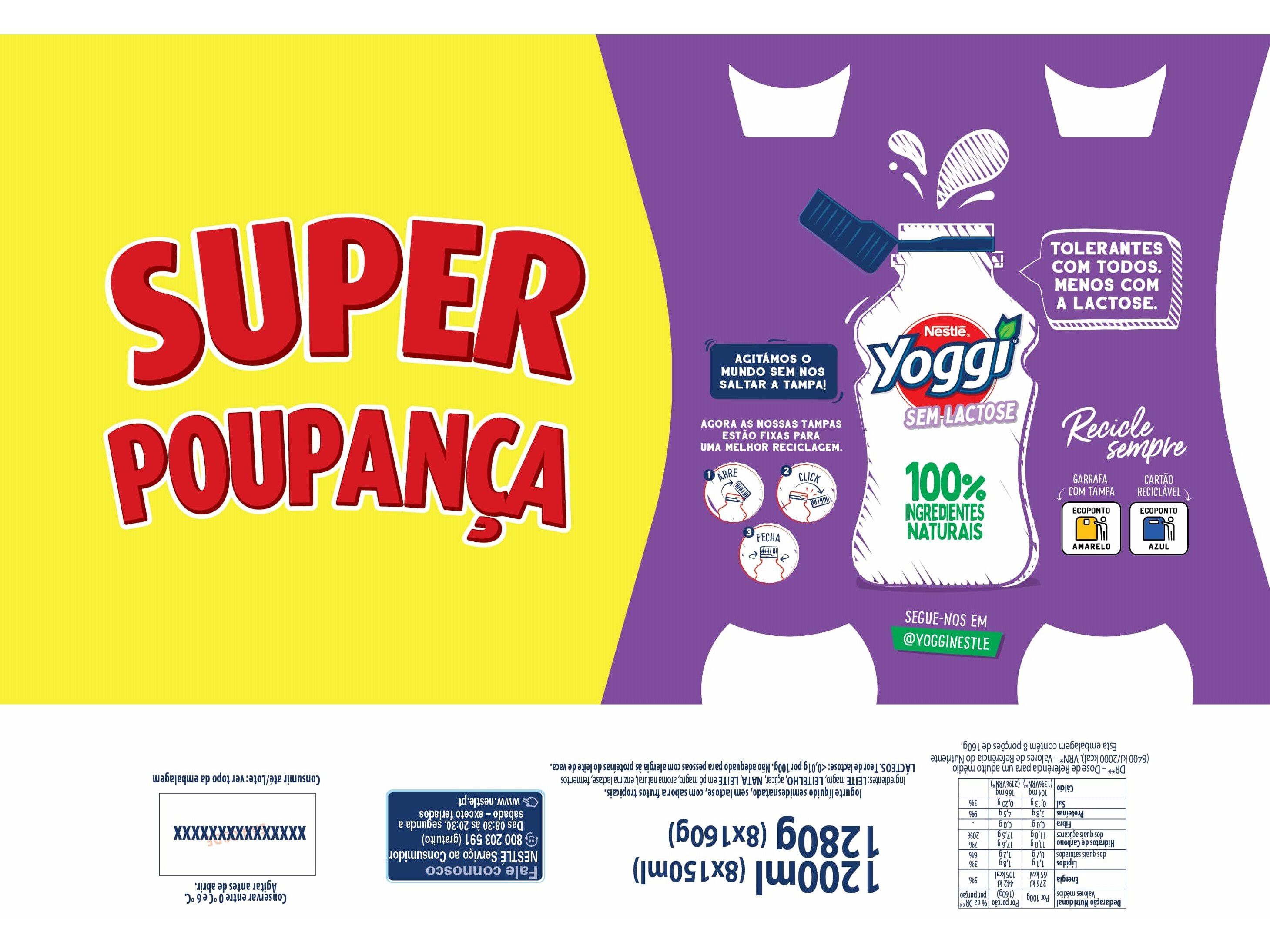 IOGURTE YOGGI SEM LACTOSE TROPICAL 8X160G image number 1