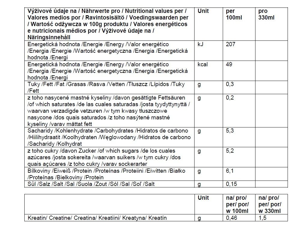 BEBIDA EHRMANN PROT+CREATINA CHOCOLATE 330ML image number 1