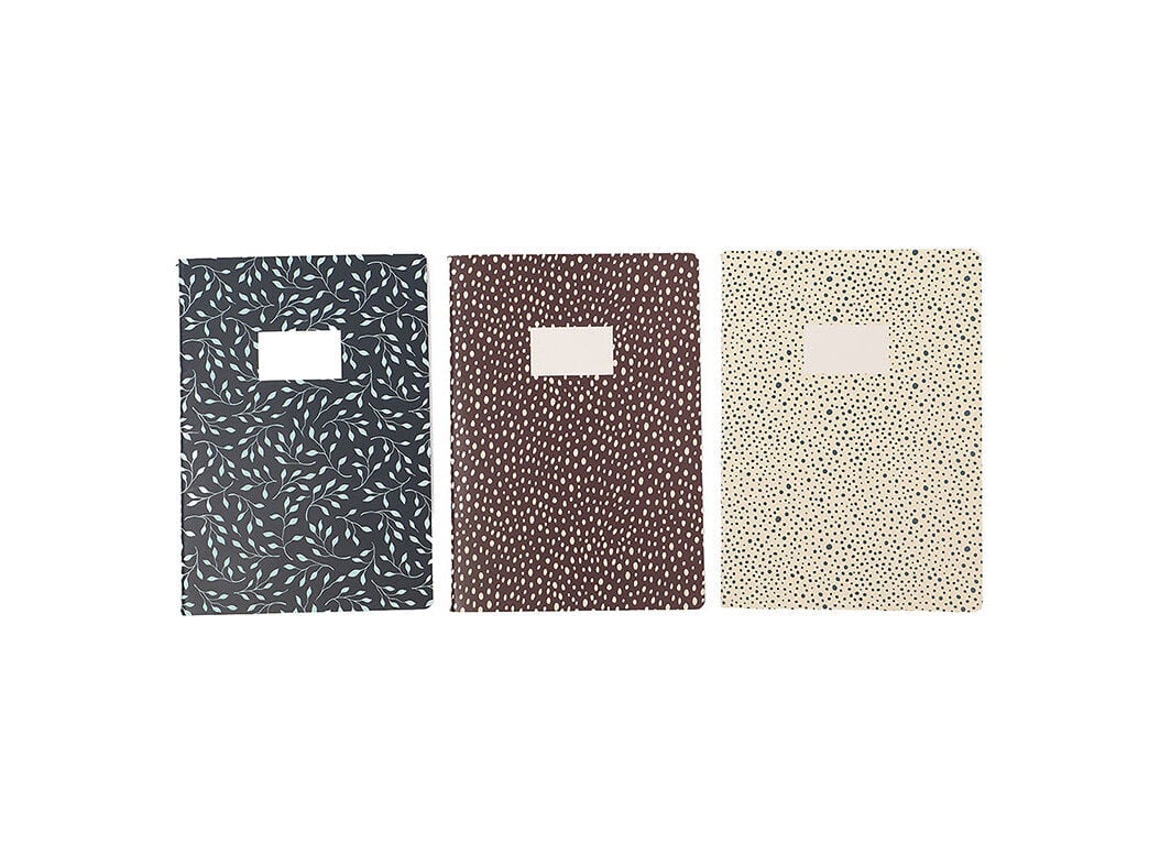 CONJUNTO DE 3 CADERNOS A5 AUCHAN LISO/LINHAS/QUADRICULADO image number 0