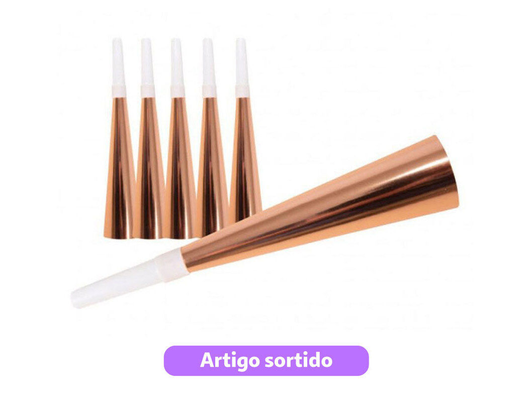 BUZINA FESTA TOPBRANDS PACK 6 UNIDADES CORES SORTIDAS