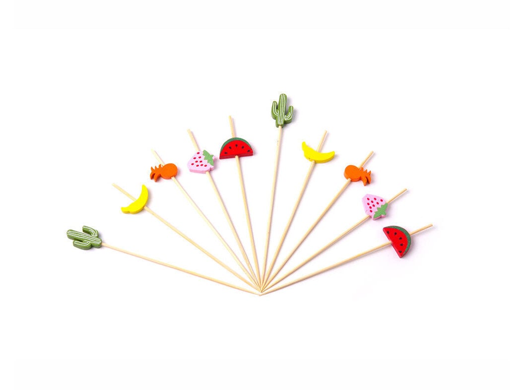 STICKS EM BAMBOO ACTUEL FRUTOS 12CM 50 UNIDADES image number 0