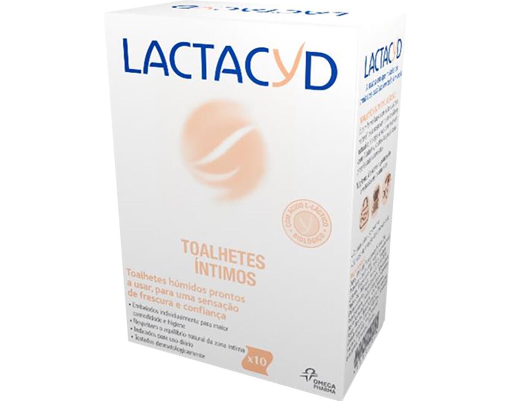 TOALHETES LACTACYD INT&Iacute;MO 10 TOALHETES
