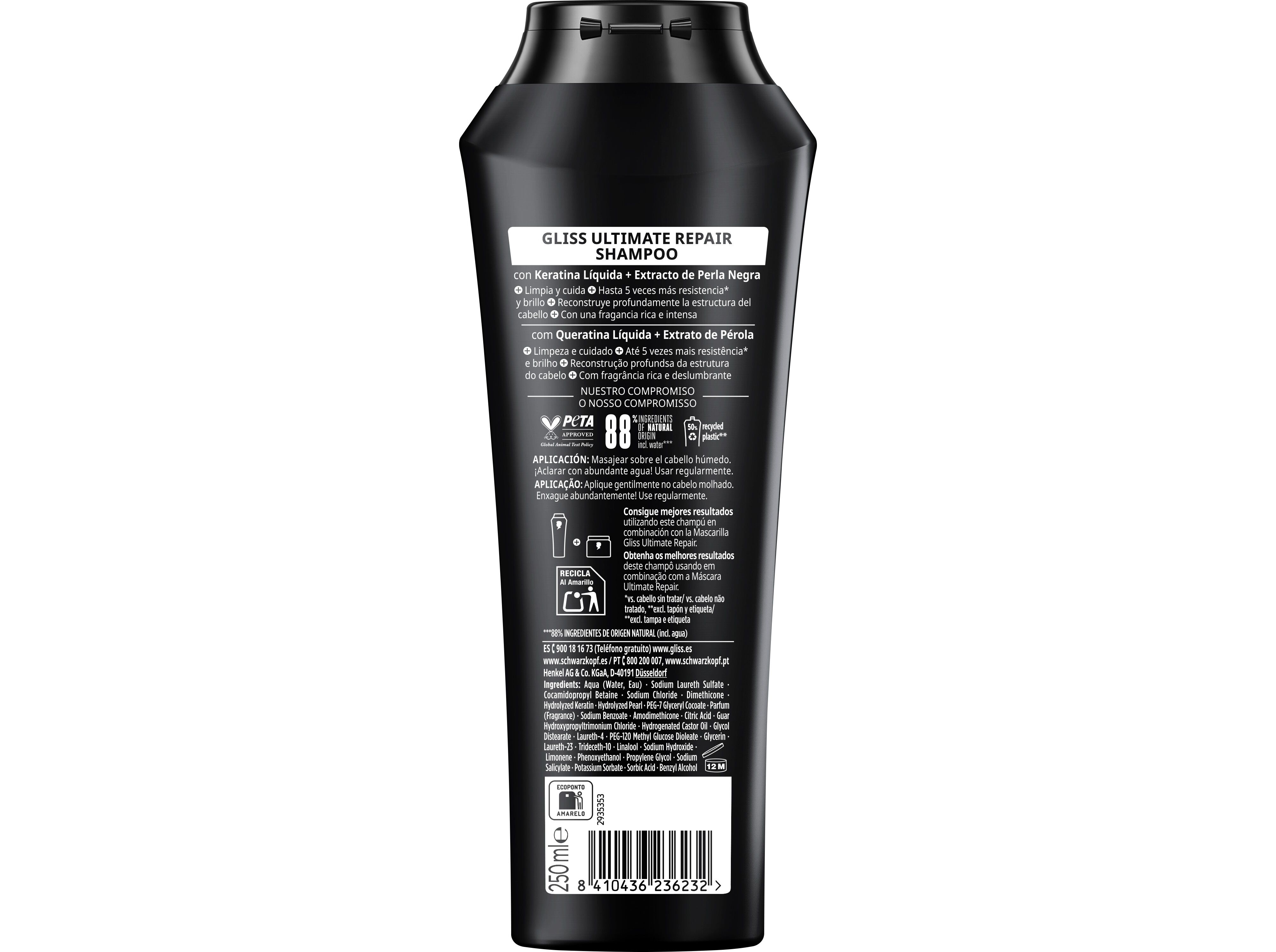 CHAMP&Ocirc; GLISS REGENERADOR INTENSIVO 250ML image number 1