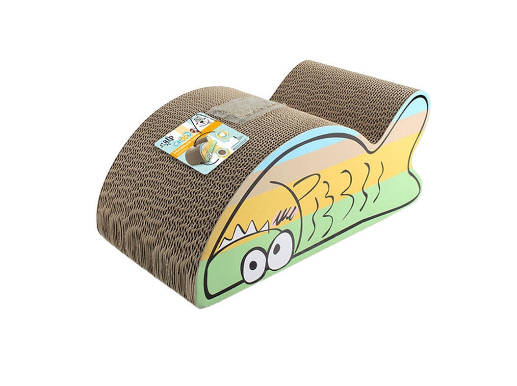ARRANHADOR EM CART&Atilde;O AFP FISH 42X21X18CM