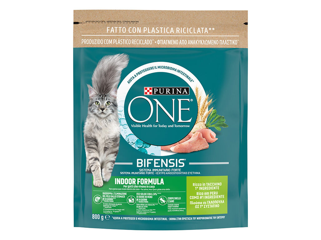 RA&Ccedil;&Atilde;O PARA GATO PURINA ONE INDOOR COM PER&Uacute; 800G image number 1