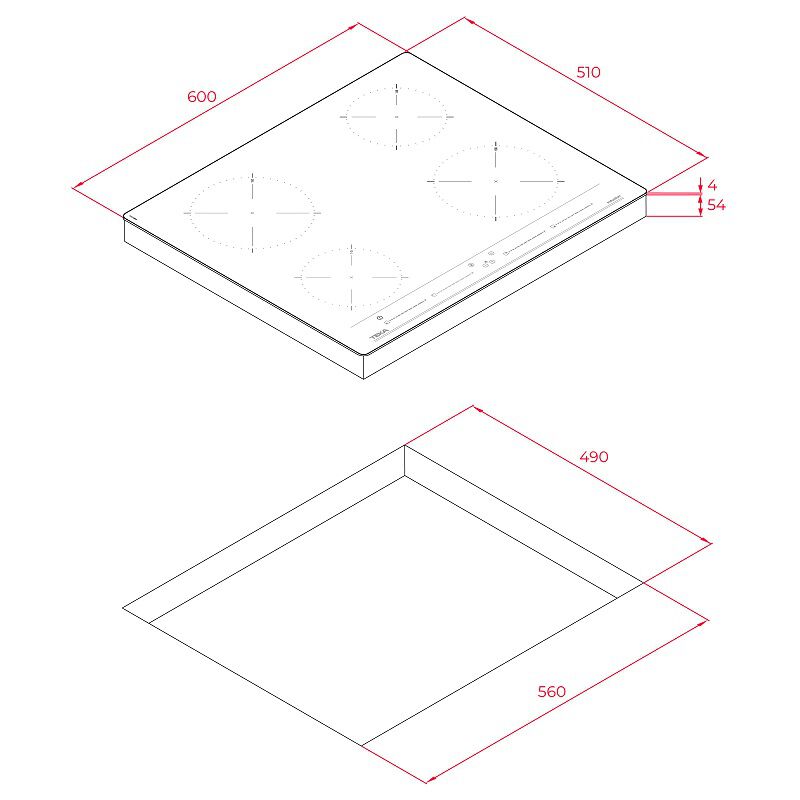 PLACA INDU&Ccedil;&Atilde;O TEKA IBC 64010 MSS PRETA 60 CM image number 4
