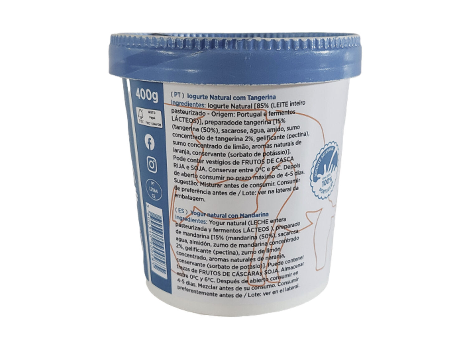 IOGURTE DAVACA TANGERINA 400G image number 1