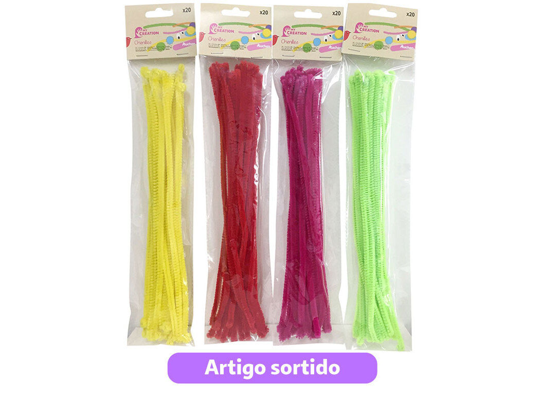 LIMPA CACHIMBOS AUCHAN 20 UNIDADES CORES SORTIDAS