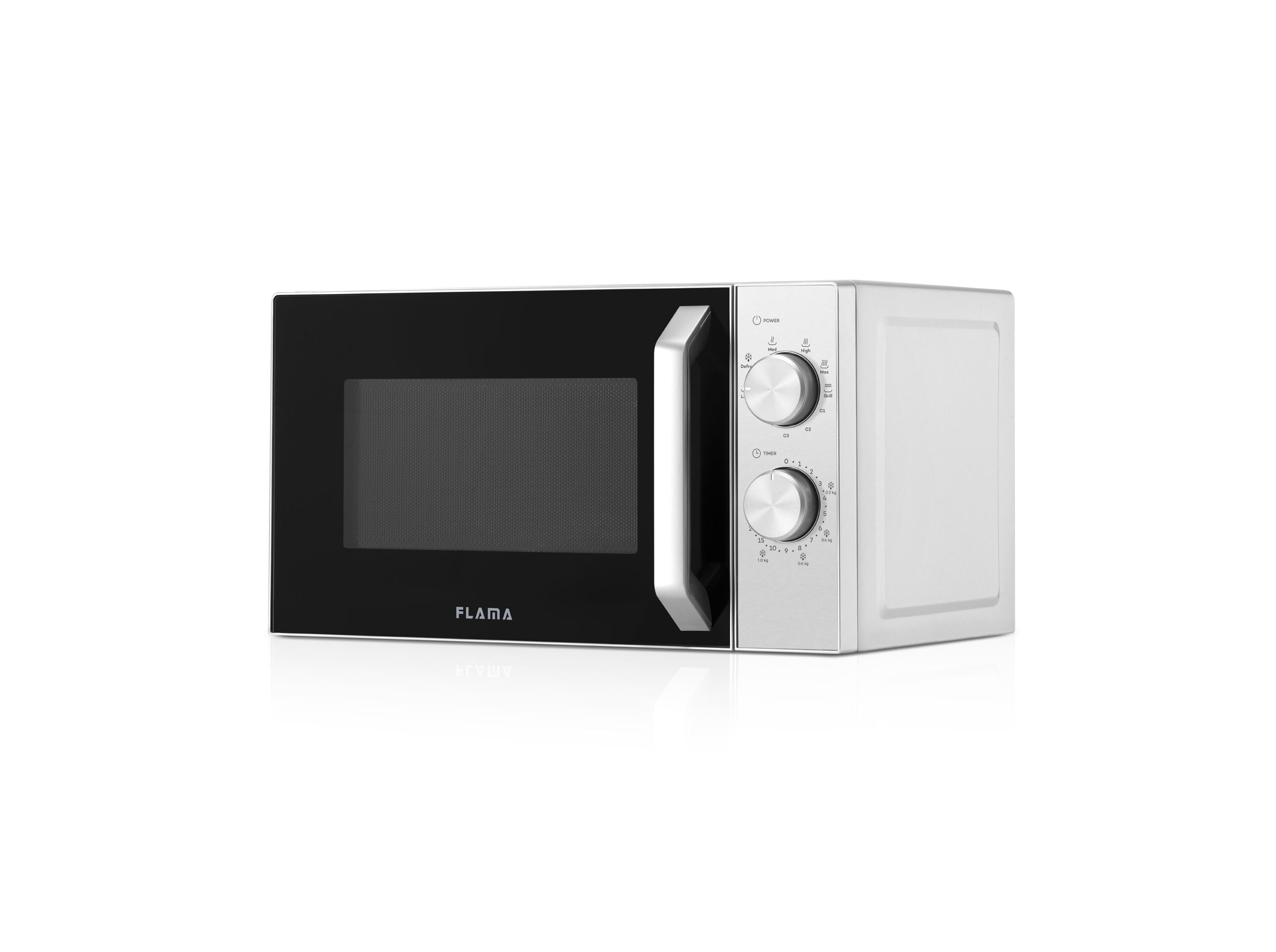 MICRO-ONDAS COM GRILL FLAMA 1815FL INOX 20L image number 1