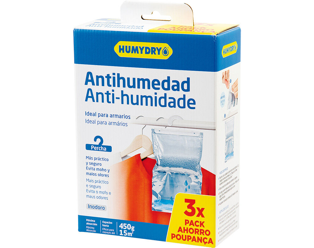 CABIDE ANTI HUMIDADE HUMYDRY INODORO 3X450G