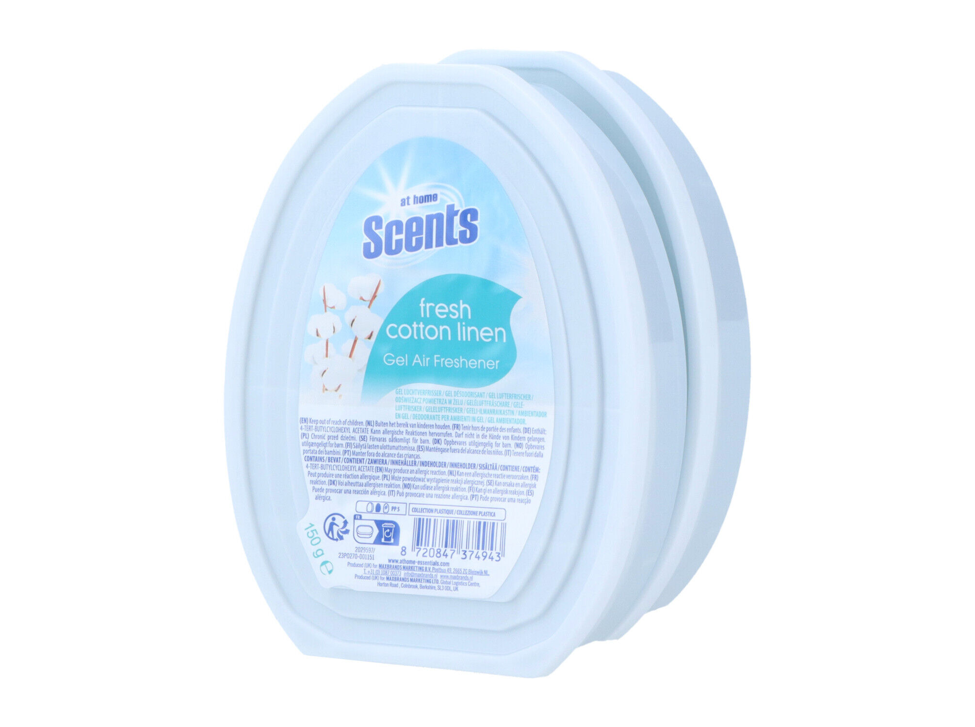 AMBIENTADOR GEL AT HOME SCENTS FRESH COTTON LINEN 2UN