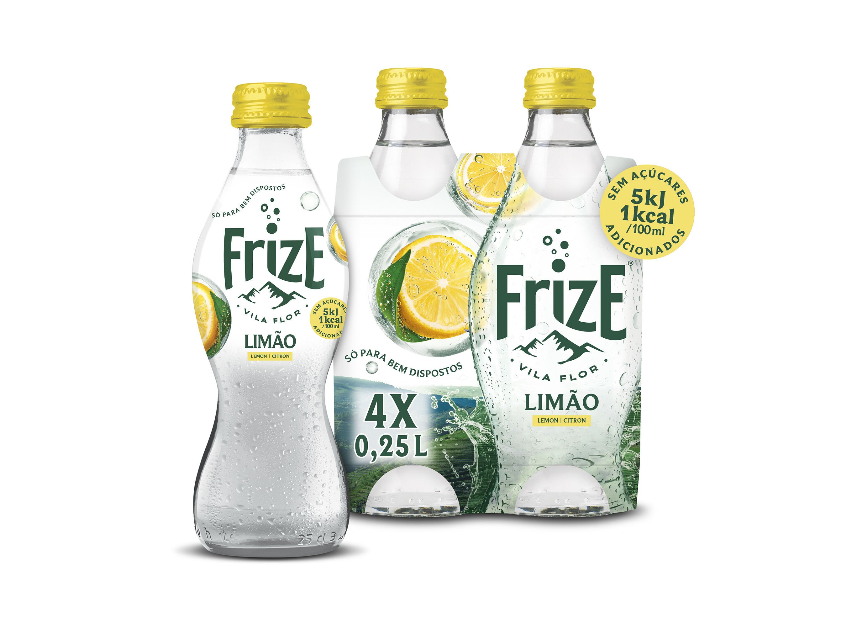 BEBIDA COM G&Aacute;S FRIZE LIM&Atilde;O 4X0.25L