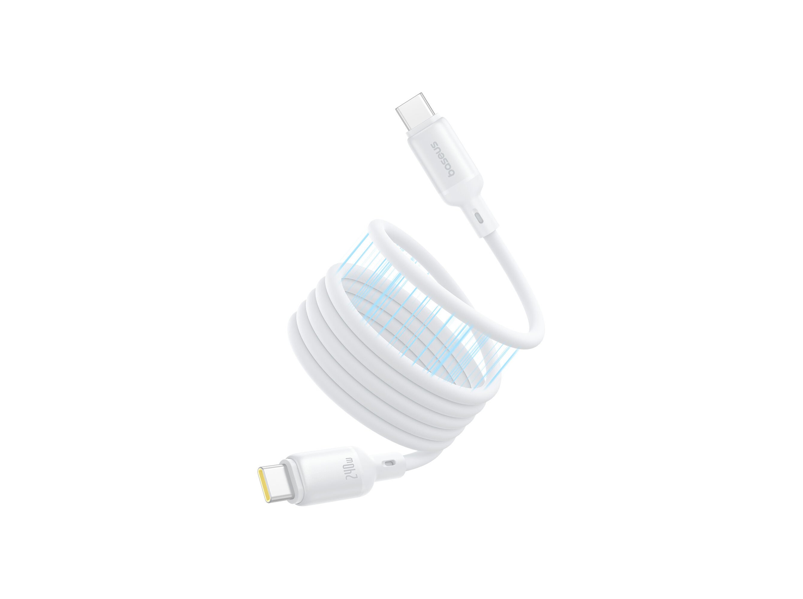 CABO MAGNETICO BASEUS MOON WHITE PICOGO USB-C/USB-C image number 0