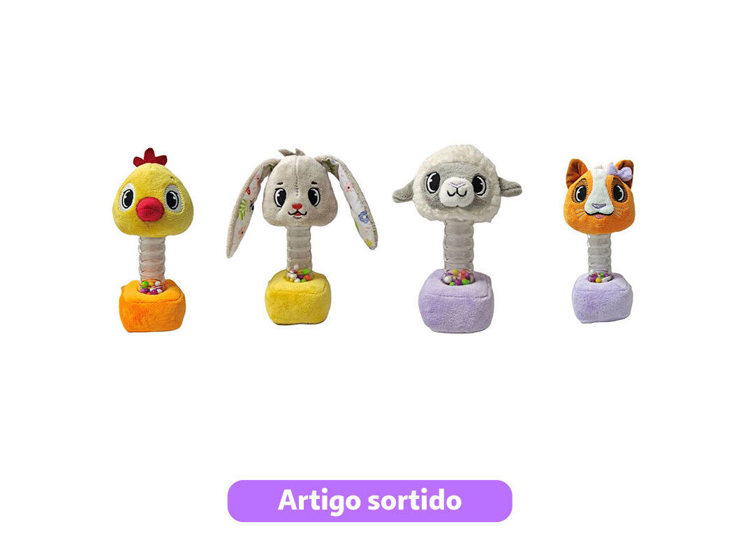 ROCA DE PELUCHE ONE TWO FUN ANIMAIS MODELOS SORTIDOS