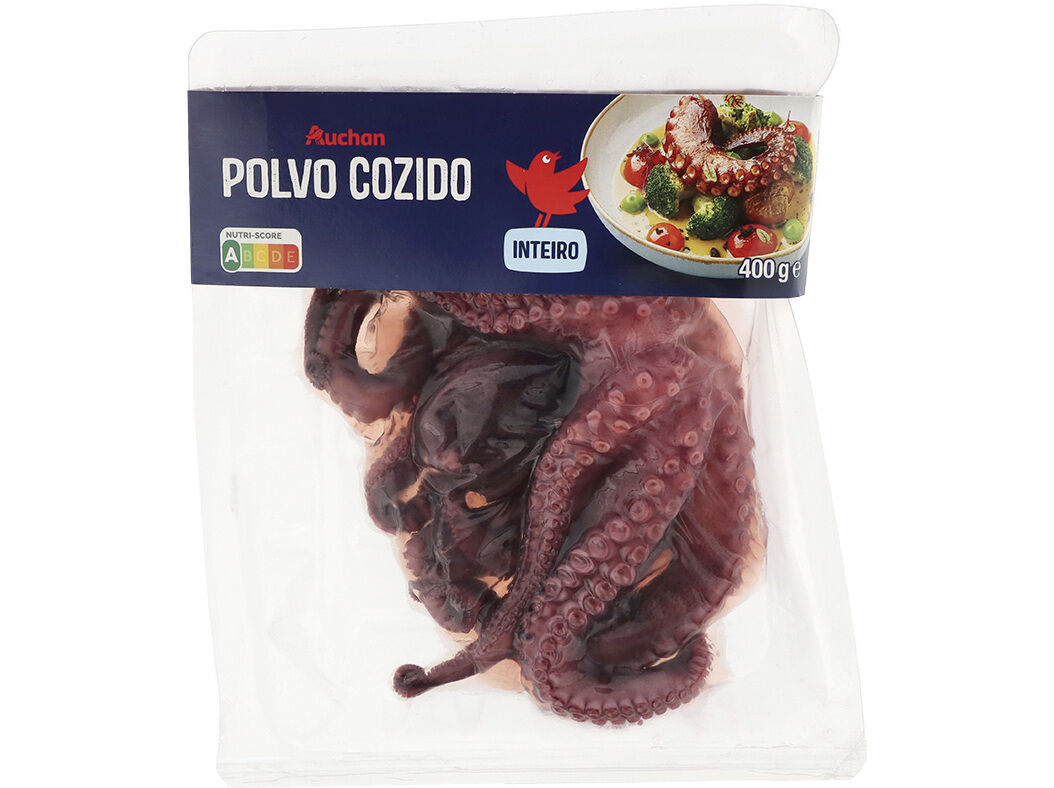 POLVO COZIDO INTEIRO AUCHAN 400 G