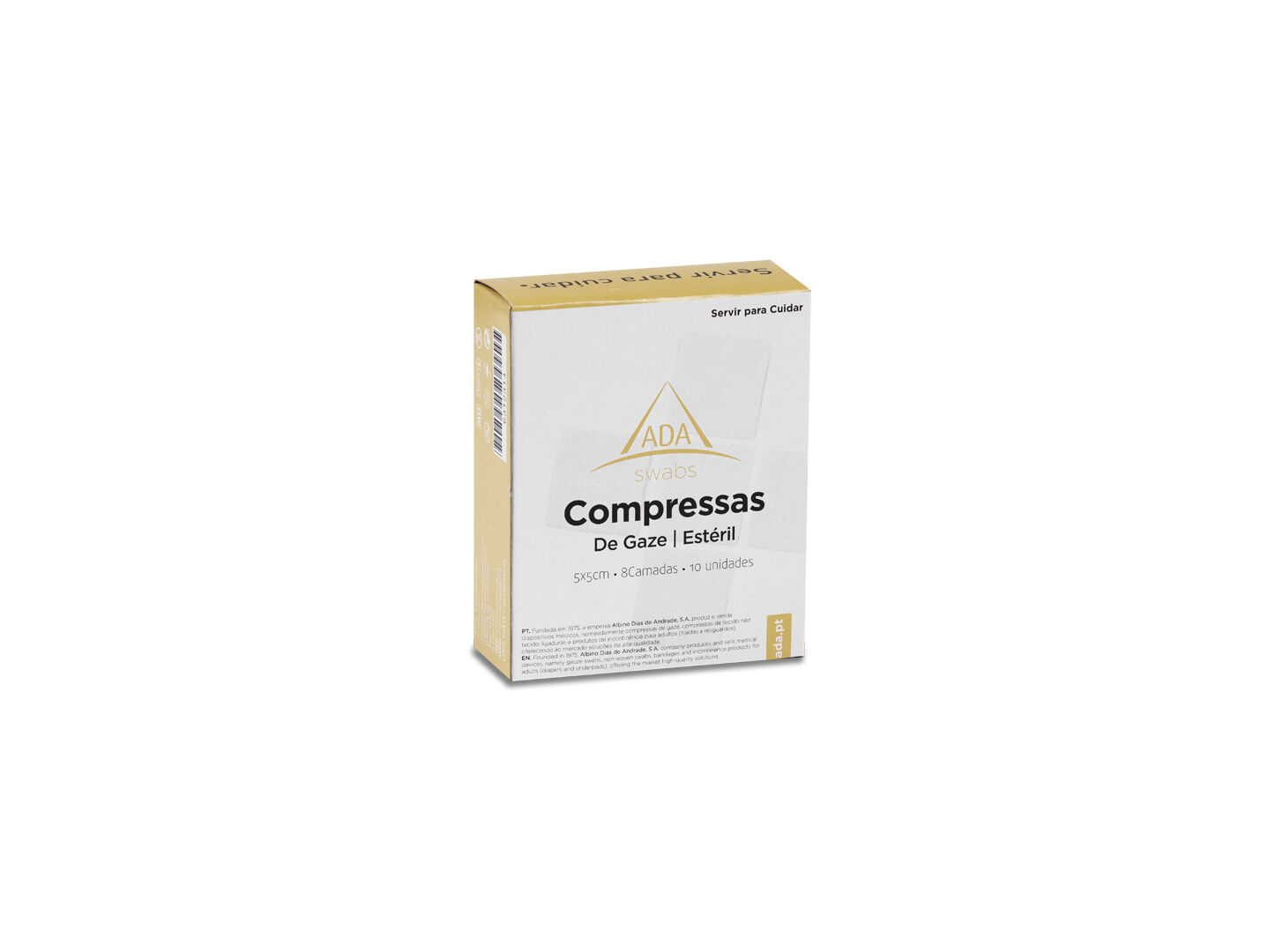 COMPRESSA ADA GAZE ESTERILIZADA 5X5 8 CAMADAS 10UN