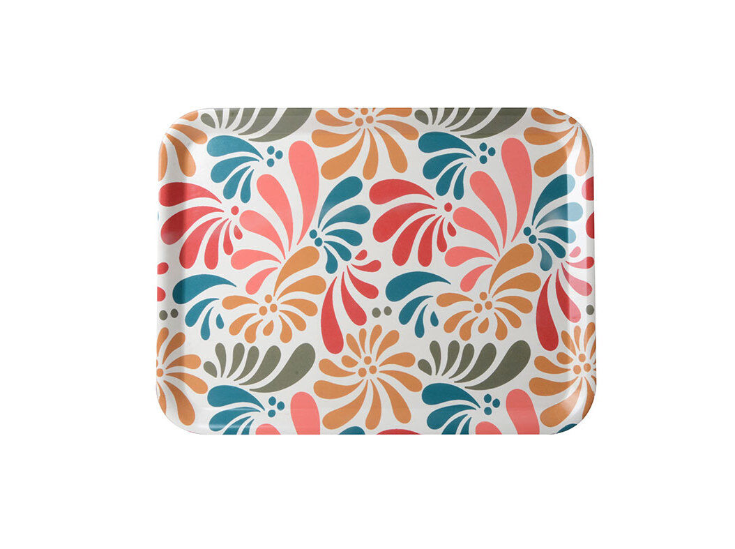 BANDEJA MADEIRA ACTUEL FLORES 30X40CM