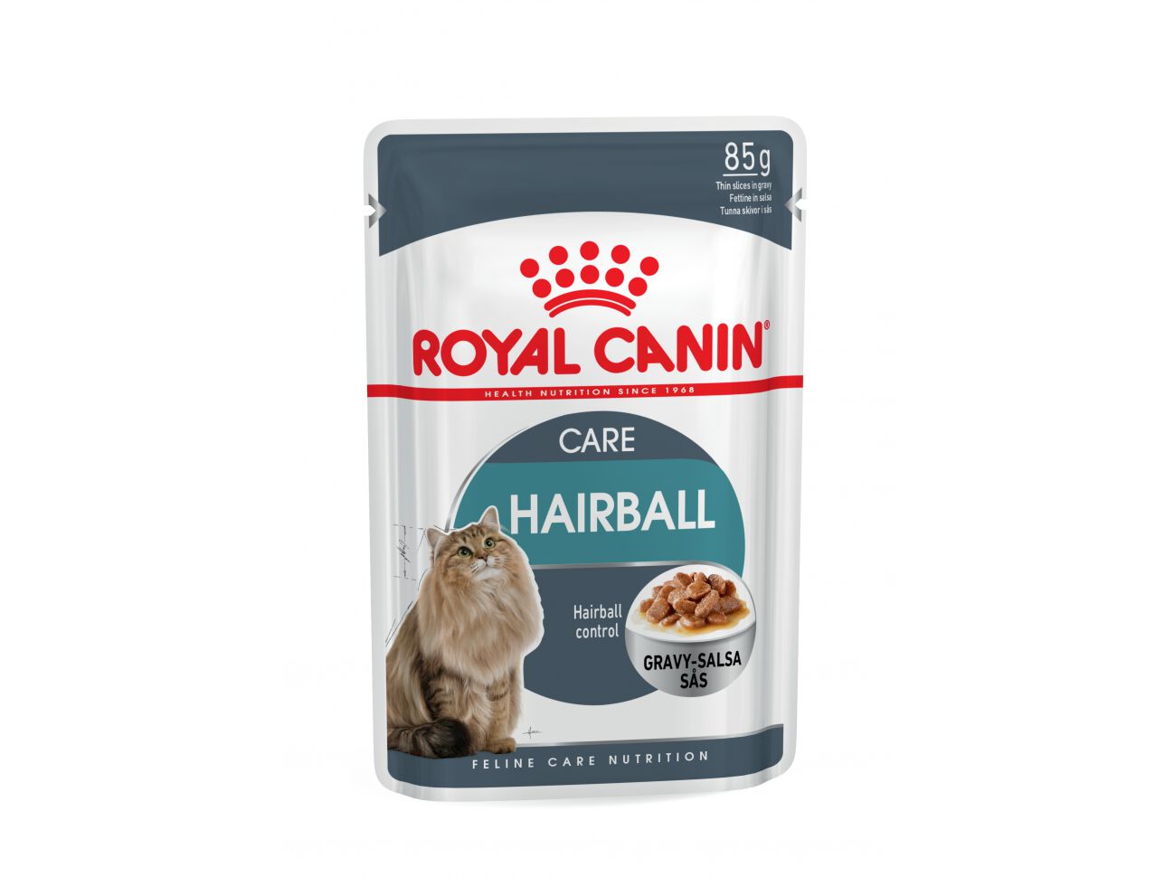 COMIDA H&Uacute;MIDA GATO ROYAL CANIN HAIRBALL GRAVY 85G image number 0