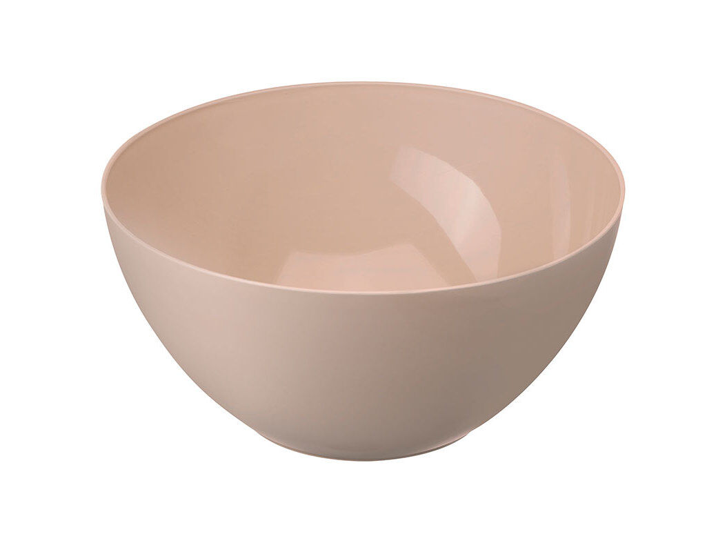 SALADEIRA PL&Aacute;STICO ACTUEL TAUPE REUTILIZ 28CM