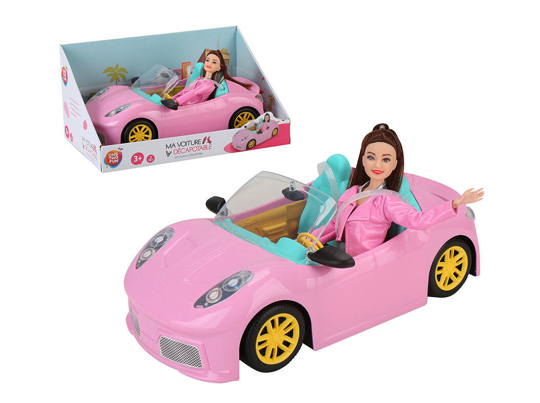 BONECA ONE TWO FUN COM CARRO CONVERT 29CM image number 0