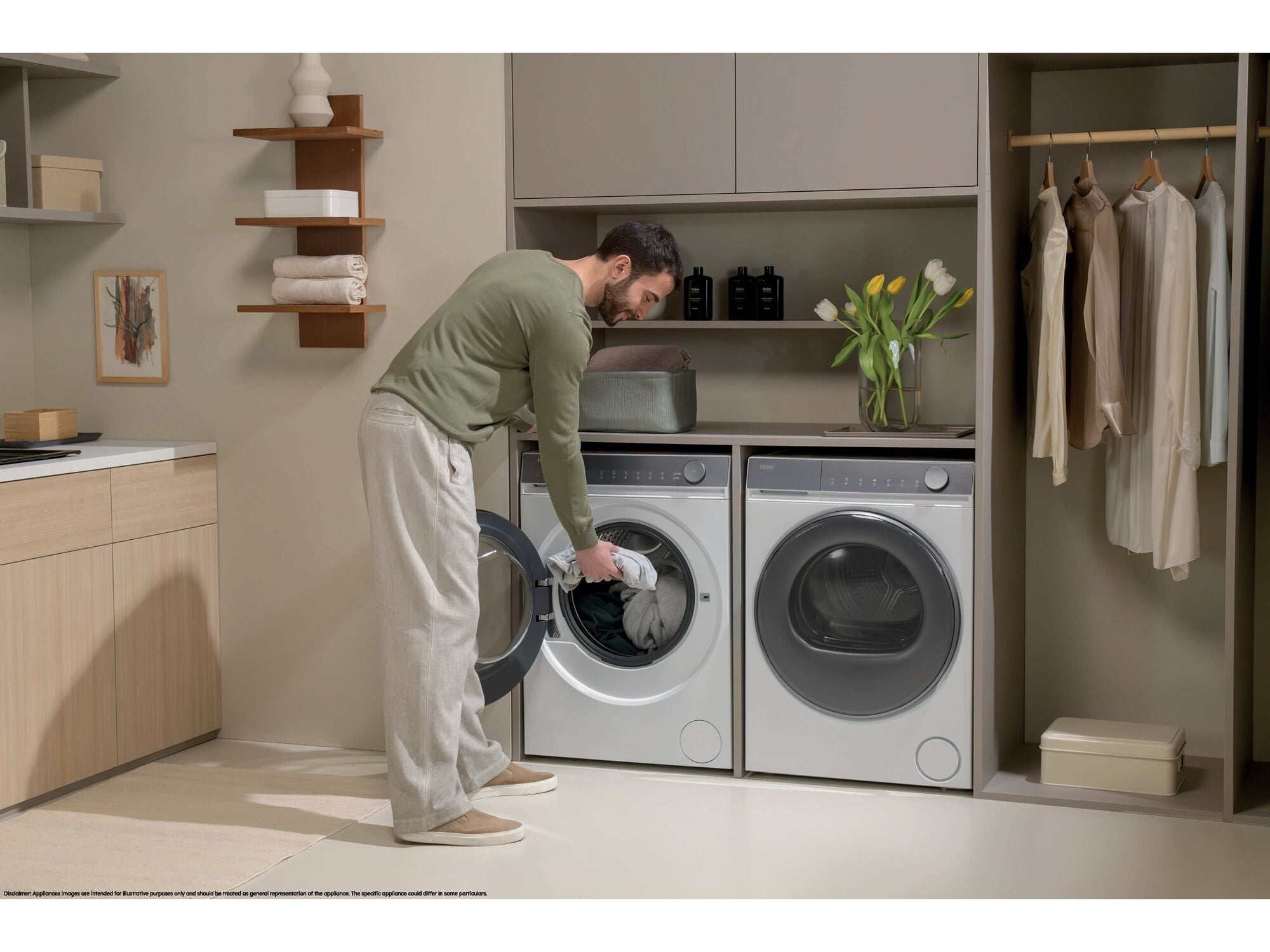 M&Aacute;QUINA DE LAVAR ROUPA HAIER HW100-B14367U-IB - BRANCO A -30% 10KG image number 7